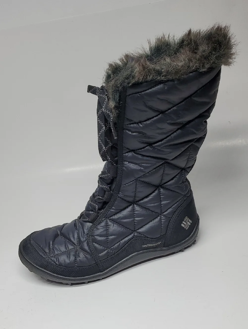 Columbia Omni Heat Omni Grip Winter Boots Quilted Faux Fur Insulated 200g Sz 9